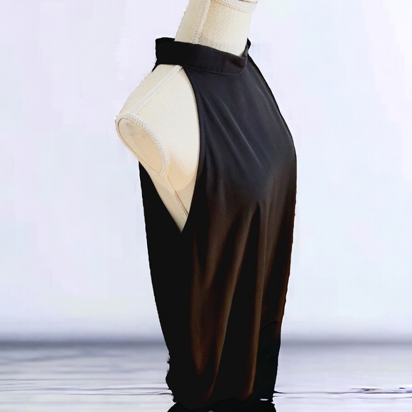 Torrid Women's Sleeveless Mock Neck Tunic Top Semi Sheer Black sz 1 (16/18) - Picture 10 of 14